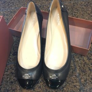 Coach black flats 8.5